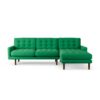 Habitat Fenner Right Hand Corner Sofa-Emerald Green-Dark Leg