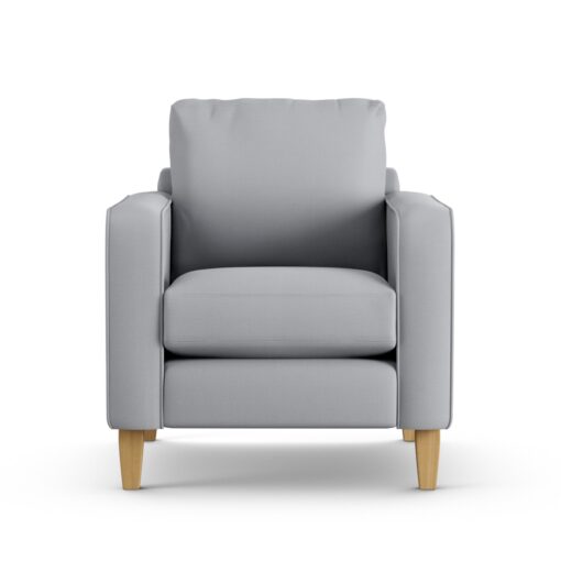 Habitat Flint Fabric Armchair - Grey - Ash Leg