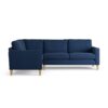 Habitat Flint Fabric Left Hand Corner Sofa - Navy - Ash Leg