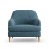 Habitat Frome Fabric Armchair - Blue - Ash Leg