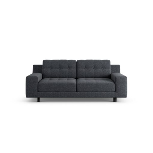 Habitat Hendricks Fabric 2 Seater Sofa - Charcoal- Black Leg