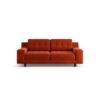 Habitat Hendricks Velvet 2 Seater Sofa - Orange - Black Leg