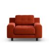 Habitat Hendricks Velvet Armchair - Burnt Orange - Black Leg