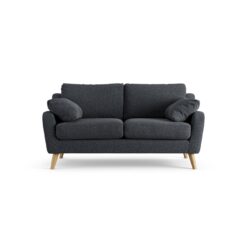 Habitat Ivor Fabric 2 Seater Sofa - Charcoal - Ash Leg