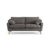 Habitat Ivor Fabric 3 Seater Sofa - Charcoal - Ash Leg