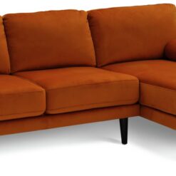 Habitat Jacob Velvet Right Hand Corner Sofa - Orange