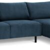 Habitat Julien Velvet Right Hand Corner Chaise Sofa - Navy