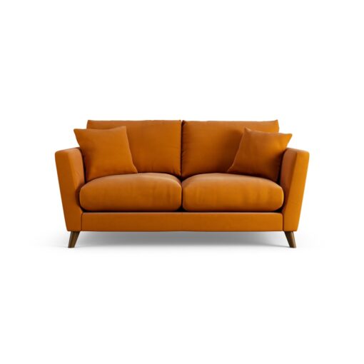 Habitat Lomond Fabric 2 Seater Sofa - Orange - Dark Leg