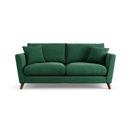 Habitat Lomond Fabric 3 Seater Sofa - Green - Dark Leg