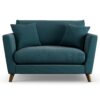 Habitat Lomond Fabric Cuddle Chair - Teal - Dark Leg