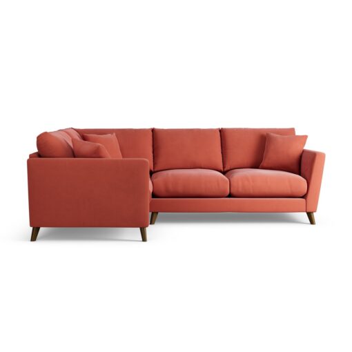 Habitat Lomond Left Hand Corner Sofa - Papaya - Dark Leg