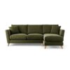 Habitat Lomond Right Hand Corner Sofa - Green - Ash Leg