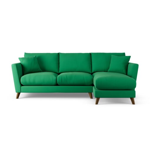 Habitat Lomond Right Hand Corner Sofa - Green - Dark Leg