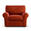 Habitat Molton Velvet Armchair - Burnt Orange