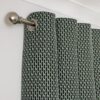 Habitat Mono Geo Jacquard Eyelet Curtains - Green