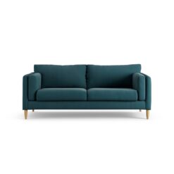 Habitat Newington Fabric 3 Seater Sofa - Teal - Ash Leg