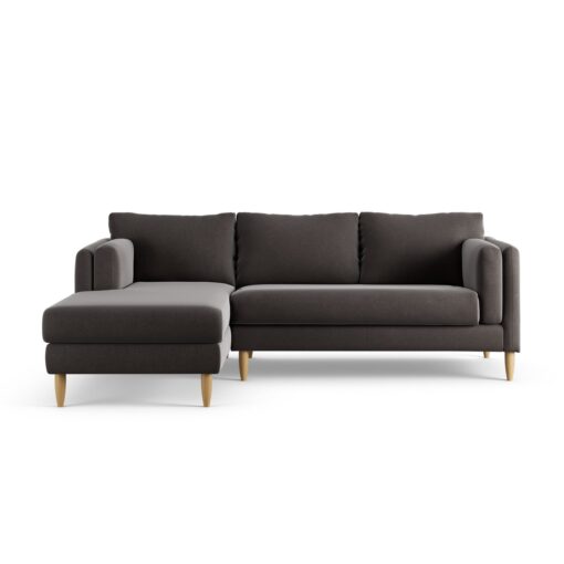 Habitat Newington Left Hand Corner Sofa - Grey - Ash Leg