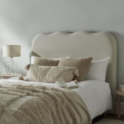 Habitat Onda Linen Double Headboard - Natural