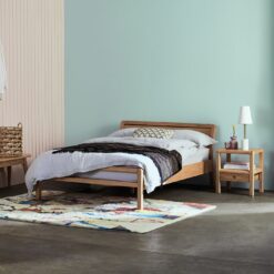 Habitat Radius Double Wooden Bed Frame - Oak