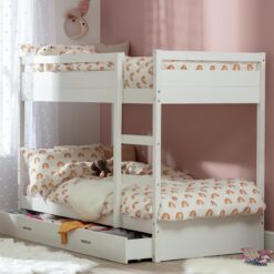 Habitat Rico Bunk Bed, Drawer & 2 Kids Mattresses - White