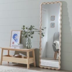 Habitat Solid Ash Full Length Wavy Wall Mirror -150x55cm