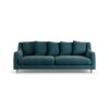 Habitat Swift Fabric 3 Seater Sofa - Teal - Ash Leg