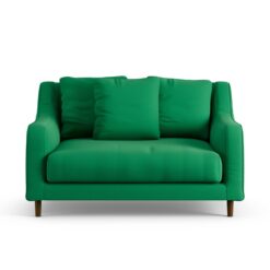 Habitat Swift Fabric Cuddle Chair - Green - Dark Leg