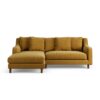 Habitat Swift Left Hand Corner Sofa - Gold - Dark leg