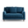 Habitat Swift Velvet Cuddle Chair - Ink Blue - Dark Leg