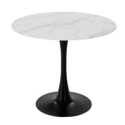 Habitat Tulip Marble Effect 4 Seater Dining Table - Black