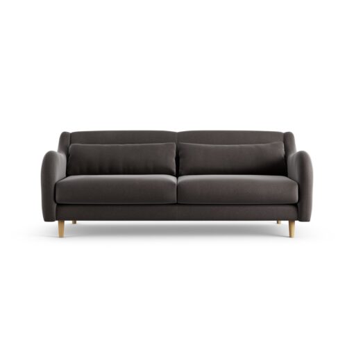 Habitat Turnmill Velvet 3 Seater Sofa - Grey - Ash Leg