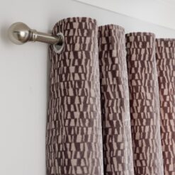 Habitat Velvet Geo Jacquard Curtains - Natural