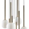 Houseof Metal & Glass 9 Light Cluster Ceiling Light - Brass