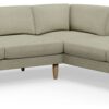 Hutch Fabric Round Arm 7 Seater Corner Sofa - Oat