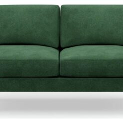 Hutch Velvet Round Arm 2 Seater Sofa - Sage Green