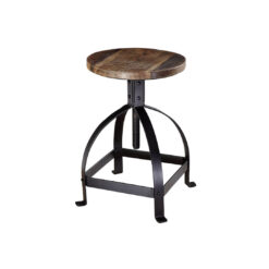 INDUSTRIAL Solid Wood Accent Stool