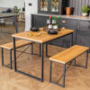 Industrial Style 1+2 Dining Set