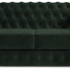 Jay-Be Chesterfield Velvet 2 Seater Sofa Bed - Dark Green