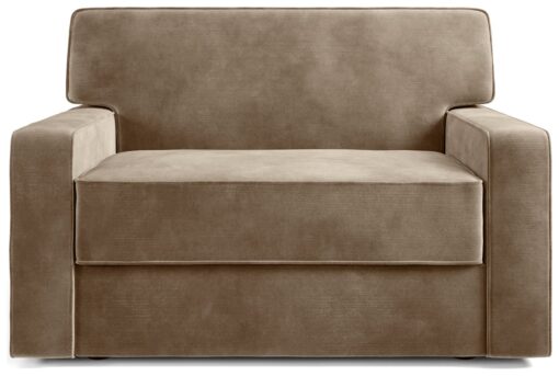 Jay-Be Linea Velvet Cuddle Chair Sofa Bed - Beige