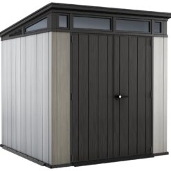 Keter Artisan Pent Outdoor Garden Storage Shed 7 x 7ft -Grey