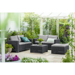 Keter California 4 Seater Outdoor Double Garden Furniture Lounge Set