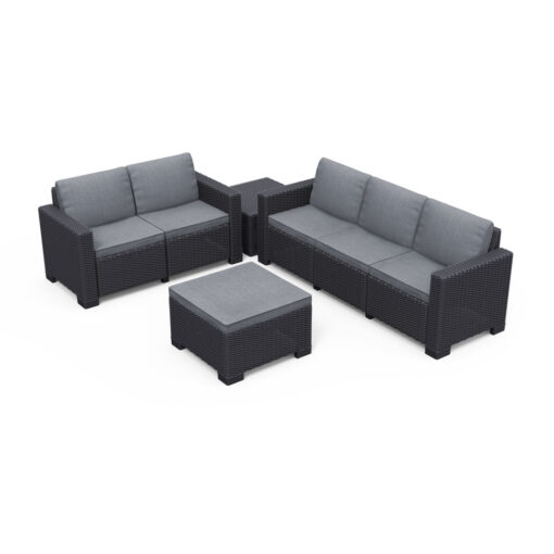 Keter California 5 seater Outdoor Corner Garden Furniture Lounge Set