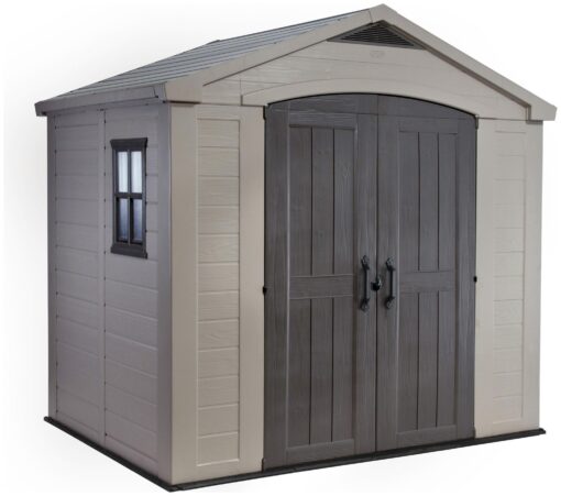 Keter Factor Apex Garden Storage Shed 8 x 6ft - Beige/Brown