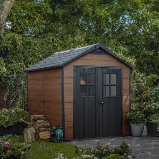 Keter Newton 7 ft. W x 9 ft. D Apex Outdoor Garden Shed