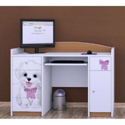 Leda Dog with a Bow Tie 125cm W Computer Desk