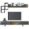 Malmo tv Entertainment Cabinet / Shelving / Oak, Anthracite