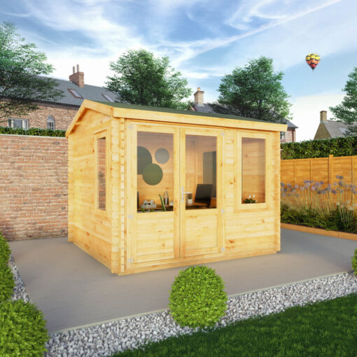 Mercia 10ft x 10ft Home Office Elite Log Cabin (34mm)