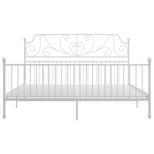 Metal Bed Frame White - Mattress Not Included, Sturdy And Stylish