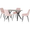 Mizel Athens Medium Oak Table & Avery Chair Dining Set