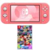 Nintendo Switch Lite (Coral) & Mario Kart 8 Deluxe Bundle, Pink